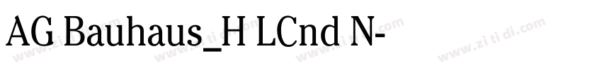 AG Bauhaus_H LCnd N字体转换